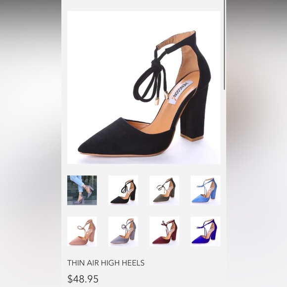 Hengsong Black Strappy Air Thin Heels Size 7 Women’s US - Picture 1 of 5